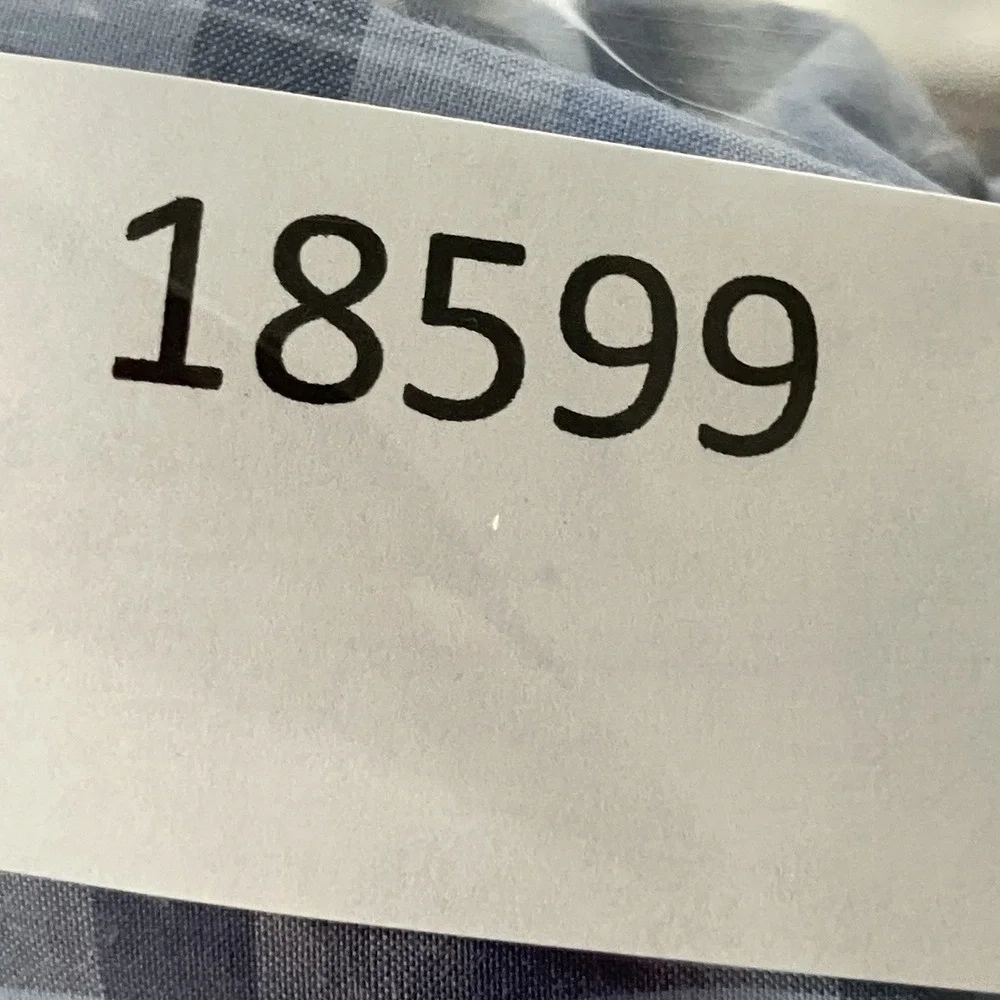 J McLaughlin Trim Fit Check Plaid Button Down Shirt Mens Size XL Blue Cotton - Picture 8 of 8